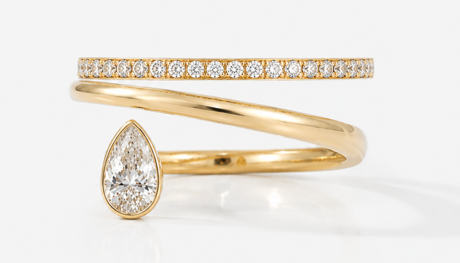 Diffused Diamond Ring