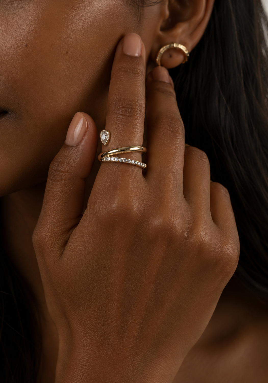 Diffused Diamond Ring