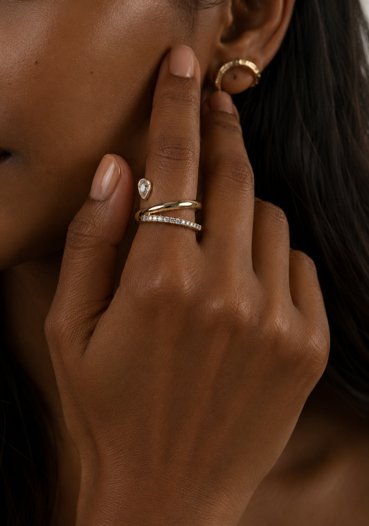 Diffused Diamond Ring